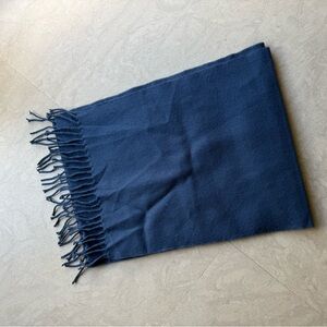 Navy Blue Fringe Scarf